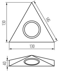 Oprawa podszafkowa KANLUX Zepo LFD-T02-C-M Srebrny