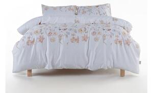Biała pościel dwuosobowa z satyny bawełnianej 240x220 cm Ivory Garden Floral – Mila Home Luxury
