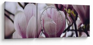 Obraz - Magnolia (z zegarem) (90x30 cm)