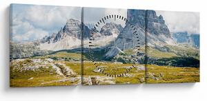 Obraz - Włoskie Dolomity (z zegarem) (90x30 cm)