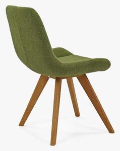 Dizajnowe krzesło Bratislava, zielona tapicerka