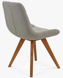 Dizajnowe krzesło Bratislava, szara tapicerka
