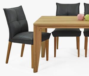 Zestaw wygodnych krzeseł i stołu 140 x 80 cm z litego dębu