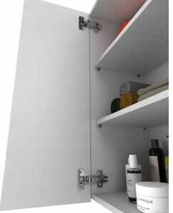 Szafka Łazienkowa Wisząca STIVMEBLE 60cm Słupek Łazienkowy Szafka Biały Mat 60x30x80 cm