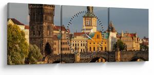 Obraz - Most Karola (z zegarem) (90x30 cm)