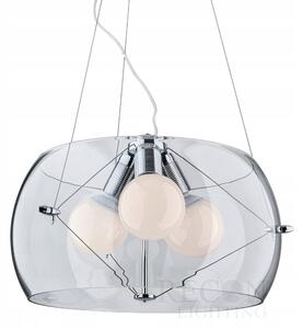 Lampa wisząca przezroczysta szklana kula 3xE27 ufo ANDROMEDA
