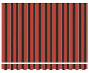 Zwijana markiza, pomarańcz i brąz, 3x2,5 m, tkanina i aluminium