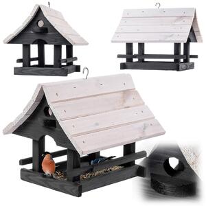 Karmnik dla ptaków Arbis domek 30 x 25 cm antracytowo-biały