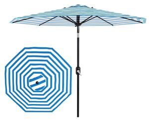 Parasol ogrodowy 2,7 m, okrągły, UPF 50+, wodoodporny, z koronką, na taras i balkon, 8 żeber, metalowa konstrukcja