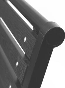 Ławka ogrodowa 126 cm z oparciem premium parkowa metalowa taras balkon