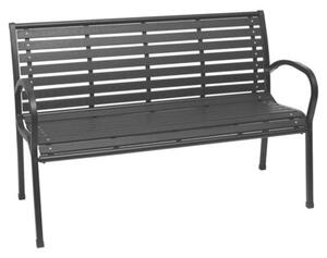 Ławka ogrodowa 126 cm z oparciem premium parkowa metalowa taras balkon