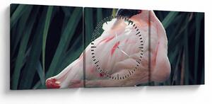 Obraz - Flaming (z zegarem) (90x30 cm)