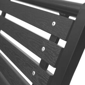 Ławka ogrodowa 126 cm z oparciem premium parkowa metalowa taras balkon