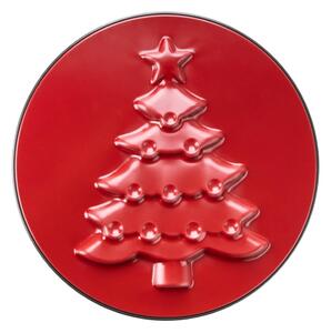 Czerwona stalowa tortownica Zenker Sparkling Christmas, ø 26 cm