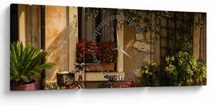 Obraz - Malownicze Włochy (z zegarem) (90x30 cm)