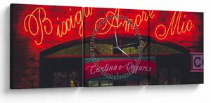Obraz - Amore Mio (z zegarem) (90x30 cm)