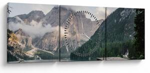 Obraz - Lake Prags (z zegarem) (90x30 cm)