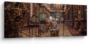 Obraz - Praga Clementinum (z zegarem) (90x30 cm)