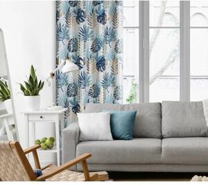 Firana gotowa EUROFIRANY Malta 140 x 270 cm Granatowy