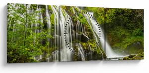 Obraz - Wodospad, Wind River Valley (z zegarem) (90x30 cm)