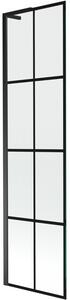 Mexen Next L parawan nawannowy 1-skrzydłowy 50 x 150 cm, czarna kratka, czarny - 895-050-000-03-77-70