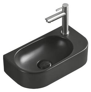 Mexen Viera umywalka nablatowa lewa 40 x 21 cm, czarna mat - 21274085L