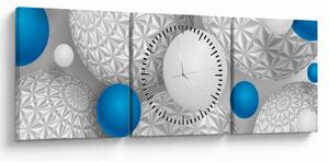 Obraz z motywem 3D (z zegarem) (90x30 cm)