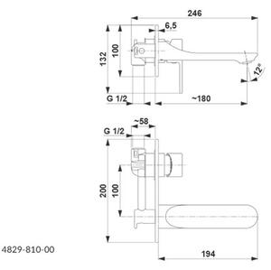 Bateria umywalkowa podtynkowa KFA ARMATURA Halit 4829-810-00 Chrom