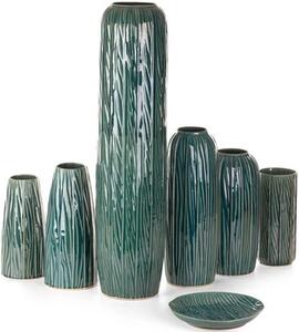Wazon EUROFIRANY Rea 17 x 45 cm Zielony