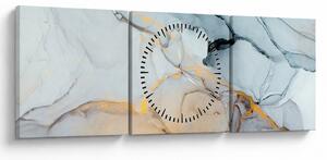 Obraz - marmur (z zegarem) (90x30 cm)