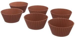 Foremki do muffinek silikonowe brązowa SILLINIE 5,5 cm 6 szt