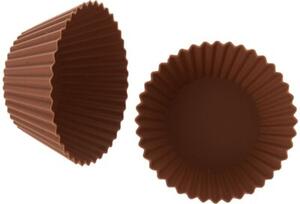 Foremki do muffinek silikonowe brązowa SILLINIE 5,5 cm 6 szt