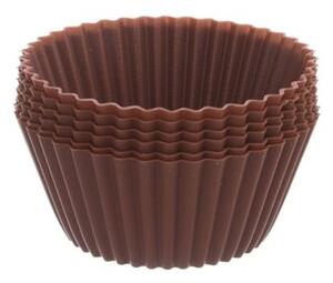 Foremki do muffinek silikonowe brązowa SILLINIE 5,5 cm 6 szt
