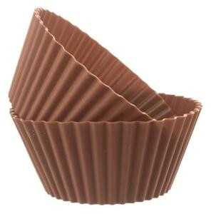Foremki do muffinek silikonowe brązowa SILLINIE 5,5 cm 6 szt