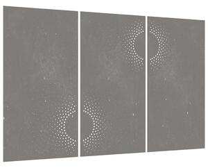 Ogrodowa dekoracja ścienna, 3 cz., 105x55 cm, stal kortenowska