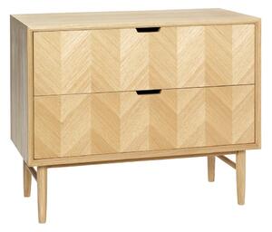 Komoda z drewna dębowego z szufladami Hübsch Herringbone