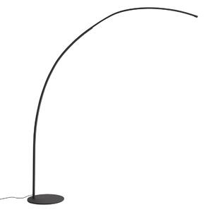 Nowoczesna lampa łukowa czarna z diodą LED i ściemniaczem dotykowym - Arlow
