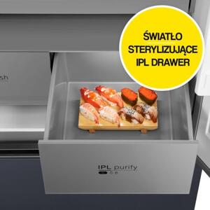 Lodówka MIDEA MDRF705BIE70 SLOT IN Side by Side 191cm No Frost Szara