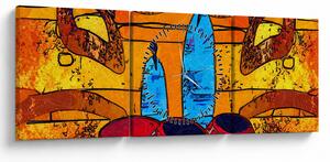 Obraz - Malarstwo starożytne (z zegarem) (90x30 cm)
