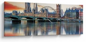 Obraz - Houses of Parliament w Londynie (z zegarem) (90x30 cm)