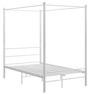Białe metalowe łóżko z baldachimem 120x200 cm C1-K14