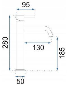 Bateria umywalkowa REA Lungo B4104 Chrom
