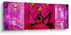 Obraz historycznego muralu (z zegarem) (90x30 cm)