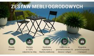 Zestaw mebli ogrodowych BLACK FOREST L-0201P Czarny