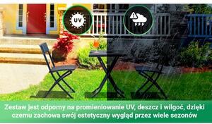 Zestaw mebli ogrodowych BLACK FOREST L-0201P Czarny