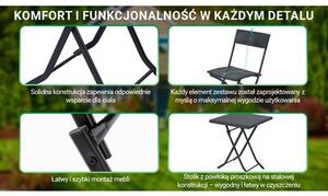 Zestaw mebli ogrodowych BLACK FOREST L-0201P Czarny
