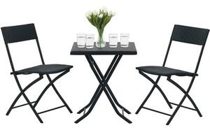Zestaw mebli ogrodowych BLACK FOREST L-0201P Czarny