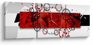 Obraz abstrakcji (z zegarem) (90x30 cm)