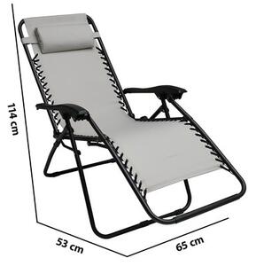 Fotel ogrodowy PATIO Relax Jasnoszary