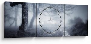 Obraz- Droga we mgle (z zegarem) (90x30 cm)
